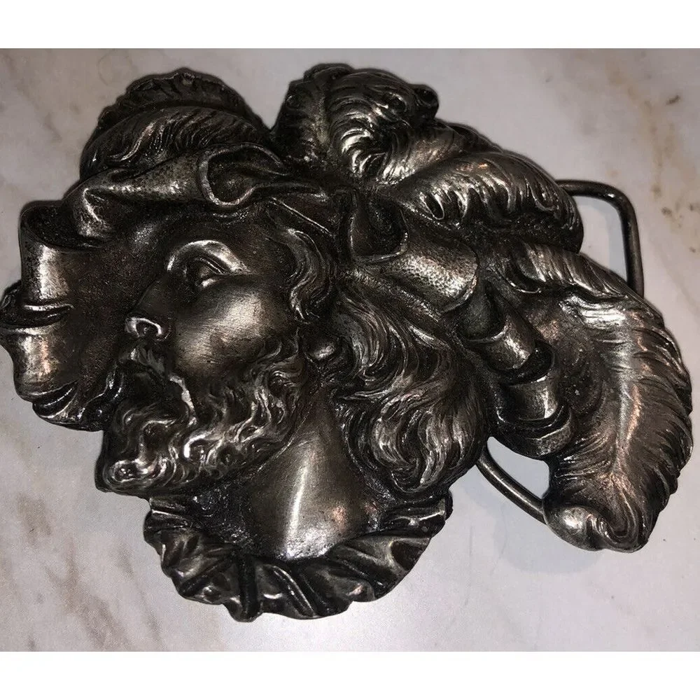 Spaniard Count‎ Land Baron Colombus Shakespeare Marco Polo Vintage Belt Buckle